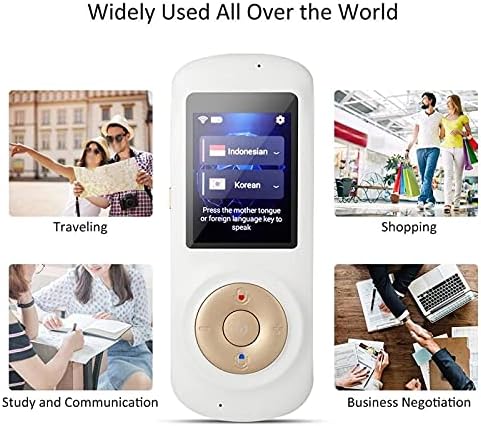 ZHUHW Language Translator Dispositivo 70 Idiomas Dispositivo de bolso inteligente dispositivo portátil Wi -Fi/Hotspot Translator de voz