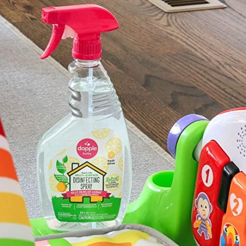 Dapple Baby Multi -Surface Desinfect Spray - aroma fresco de citros 24oz - pacote de 1