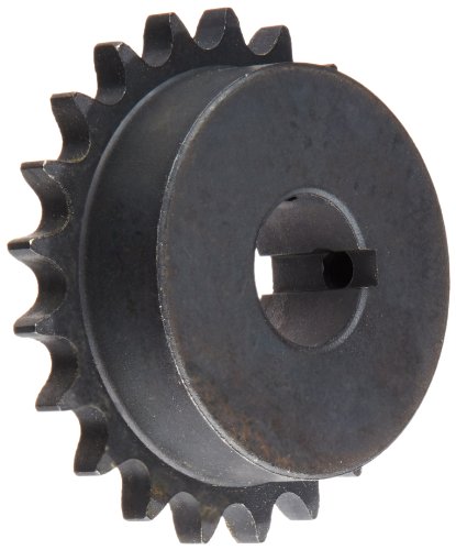 Sprocket da corrente de rolos de Martin, entediado em tamanho B Hub, fita única, tamanho de 40 anos, pitch de 0,5 , 21 dentes, 1 Bore DiA., 3,618 OD, 2,75 Cubro Dia., 0,284 Largura