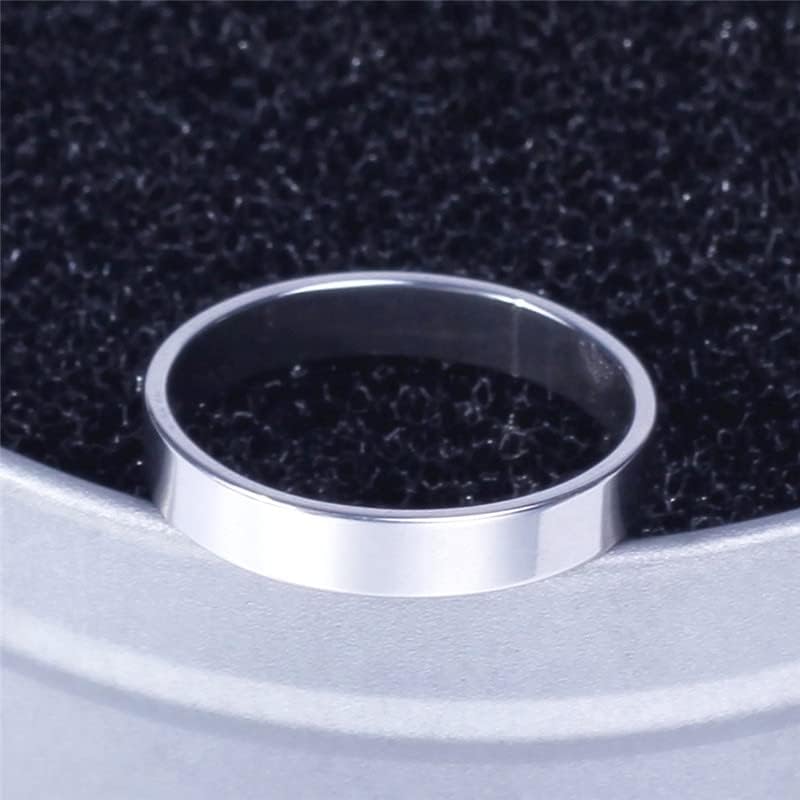 Kolesso 316l 4mm Rings Tiny Band Ring para homens e mulheres moda prata cauda anel-88028