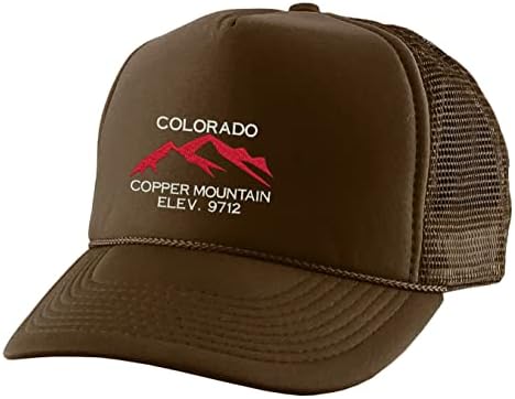 Allntrends Colorado Copper Mountain Trucker Hat bordou Bordado de beisebol adulto Snapback ajustável