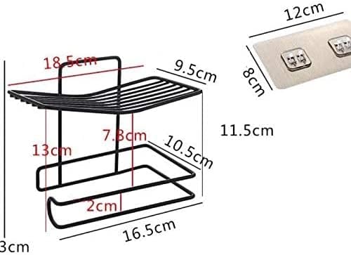 Acessórios para banheiros de papel higiênico adesivo Conjunto de banheiros mate de papel preto toalha de papel de parede de parede