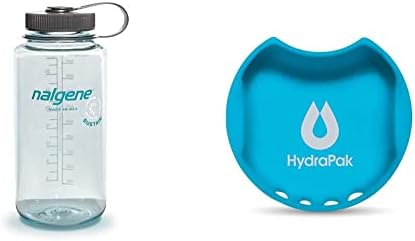 Nalgene sustenta a garrafa de água sem bpa tritan feita com material derivado de 50% de resíduos plásticos, 32 oz, boca larga e hydrapak
