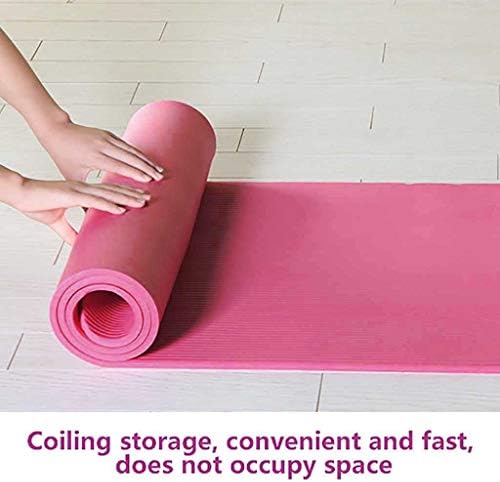 Tapete de ioga com cinta de transporte extra grossa de tapetes de ioga não deslizante para mulheres viajar ioga tapete portátil