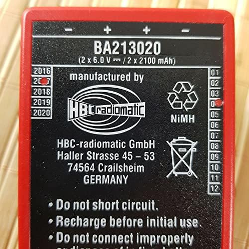 Kangleus BA213020 6V Ni-MH Bateria recarregável 2100mAh Bateria radiomática HBC BA213020 PARA HBC CRANE CONTROL