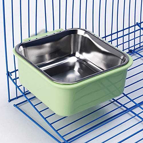Crate Tigela de cachorro, tigela de alimentação de água em aço inoxidável removível Bowls pendurados para gaiola de gaiola de