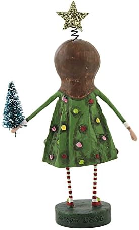 Lori Mitchell Chrissy Christmas, Polyresin, Christ Star Tree Girl, estatuetas colecionáveis, 13335, multicolor, 7 em H x 4,25 em W