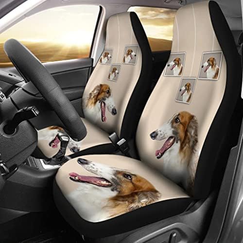 Tampas de assento de carro com estampa de cachorro de borzoi tampas de assento de carro universal - tampas de assento de carro de cachorro borzoi tampas de assento de carro