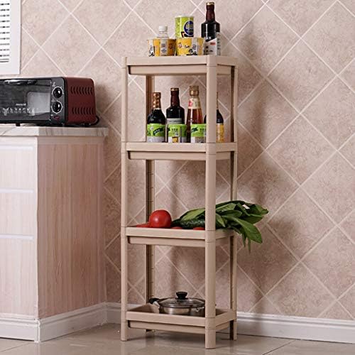 Prateleiras caseiras de JyxCoshelf, prateleiras da sala de estar da sala de estar de cozinha de cozinha de armazenamento de armazenamento de barreira de 4 camadas de 4 camadas de 4 camadas, prateleira de acabamento, racks de armazenamento