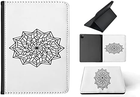 Tampa de caixa de tablets Flip 7 Flip Black & White Floral Mandala 7 Flip para Apple iPad Pro 11 / iPad Pro 11 / iPad Pro