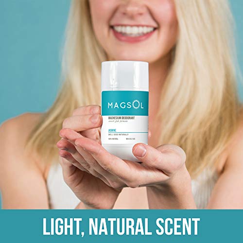 Desodorante livre de alumínio magsol para mulheres, desodorante natural premium - 4 ingredientes totais, 2 pacote