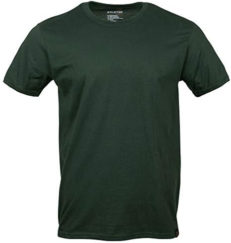 Camiseta de pescoço da tripulação masculina de toe de ouro