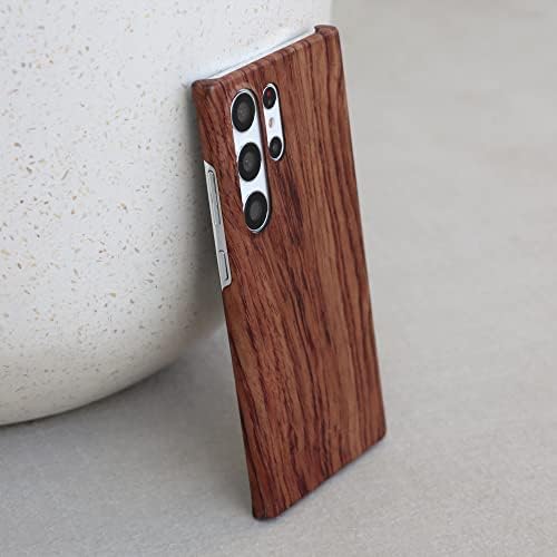 Wood Samsung Galaxy S23 Ultra Caso - Slim Fit, design Snap -On. Feito de materiais sustentáveis ​​e reforçado com Kevlar. Compatível