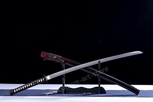 GLW Knife Battle Ready Japanese Samurai Katana 9260 Aço da mola Tang Completo Razor Sharp