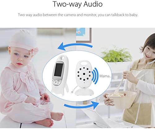 Monitor de segurança para bebês, monitor de áudio infantil com lullaby bonita, testes de temperatura de suporte e