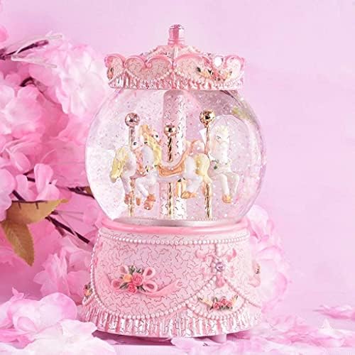 EPANO CRISTAL Ball Music Box Color Alteração LED Light Globe Globo Mecânica Caixa Macical Toy Toy Home Table Decoração Presente