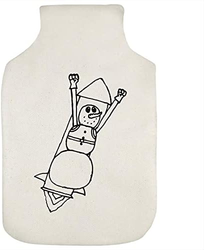 Azeeda 'Rocket Snowman' Hot Water Bottle Bottle