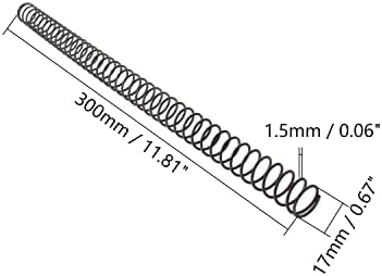 Mola de mola compactada e mola de mola pequena mola de extensão enrolada para aplicações domésticas Fio Dia 1.5mm od 17mm