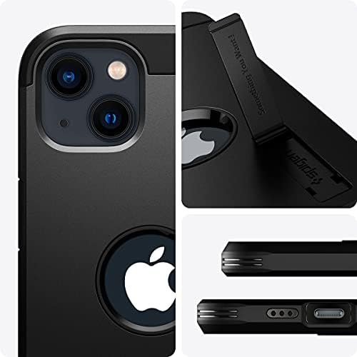 Spigen Tough Armour [Extreme Protection Tech] projetada para iPhone 13 Case - Black