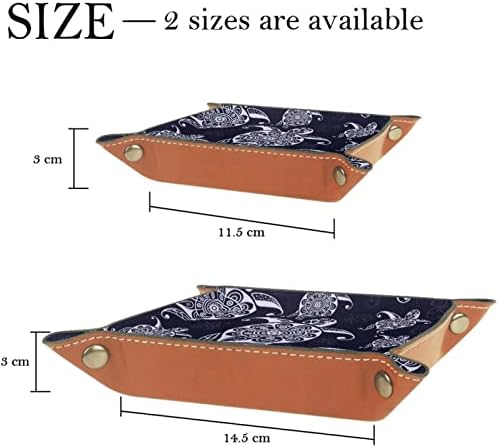 Lyetny Tortoise Terrapin Etnic Aztec Anterior Viagem Bandeja de manobrista Caixa de armazenamento Organizador Caixa