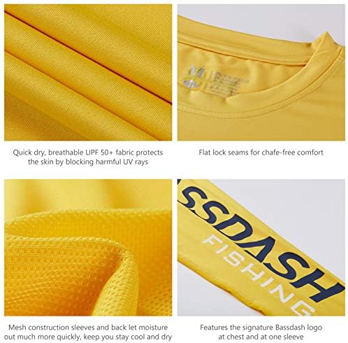 Camisetas de pesca de bassdash para homens UV Sun Protection UPF 50+ T-shirt de manga longa de manga longa