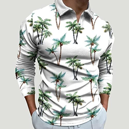 Camisa de moda yhaiogs homens homens casuais primavera no verão de manga longa camisa pescoço camiseta impressa camiseta blusa de top