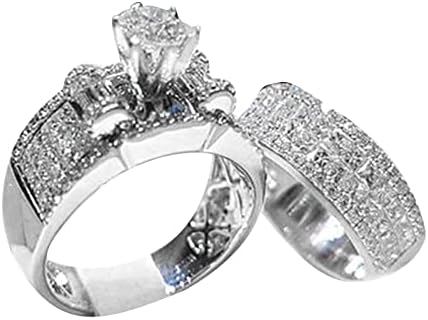 Boho Rings for Women Luxo Moda de luxo Coroa de zircão de zircão Jóias Jóias Mulheres noivado de casamento Casal de casais