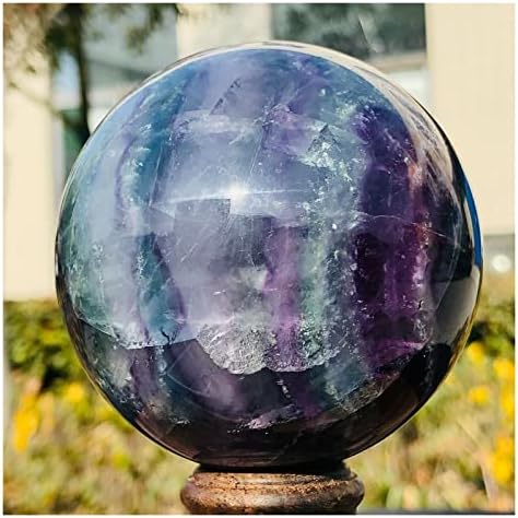 OMUCI Color Natural Fluorite Ball Crystal Home Decoração Reiki Energia Cura de Pedra Mineral Made Feng Shui Diy Decoração
