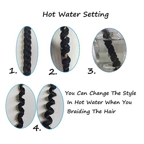 Cabelo de trança pré -esticada Belra de trança longa de preto natural 32 polegadas 8 pacotes Braiding Hair extensions