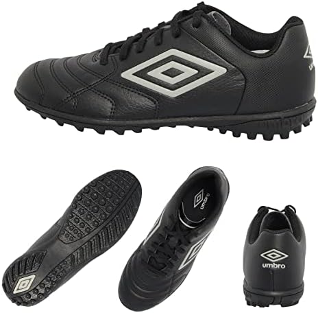 Umbro Men's Classico XI TF Turf Saccer Sapato, Black/Gray, 7