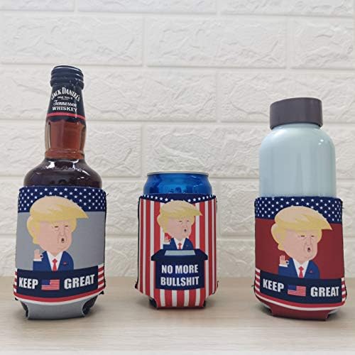 Donald Trump 2020 Eleição presidencial de neoprene Beverage bebida pode engarrafar isoladores coolistas capa de capa de luva Huggie Holde com uma montanha -russa
