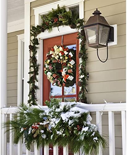 Gancho de grinalda euique para a porta da frente, cabide de porta de metal de 12 polegadas para pendurar decorações de natal