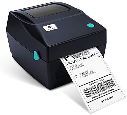 Impressora de etiqueta de remessa para pacotes de remessa, impressora de etiqueta térmica de desktop para pequenas empresas, endereço de código de barras compatível com a UPS FedEx USPS Etsy Shopify eBay DHL, Roll/Fanfold 4x6 Rótulos