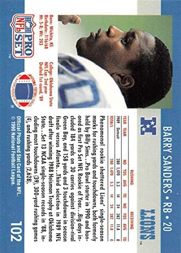 1990 Pro Set 102 Barry Sanders