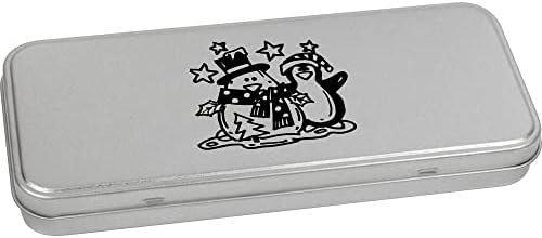 Azeeda 95mm 'Penguin & SnowPenguin' Metal Articled Tin/Storage Box