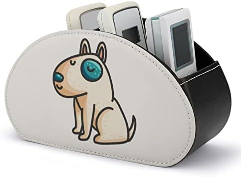 Little Cartoon Bull Bull Terrier Dog TV Remote Control Holder Organizador Caixa de armazenamento Cosmetics Office Supplies