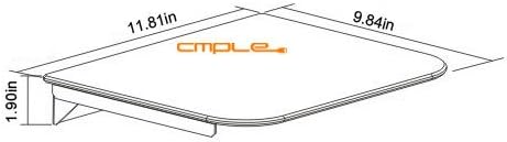 CMPLE - Brilheira flutuante de montagem de parede de prateleira de vidro preto sob TV Stand para DVD player, consoles de