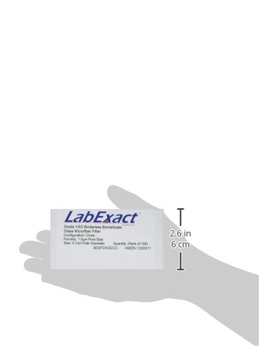 Filtro de microfibra de vidro do LabExact 1200571 Grade VSS, vidro de borossilicato sem fichas, 1,5 µm, 3,7 cm