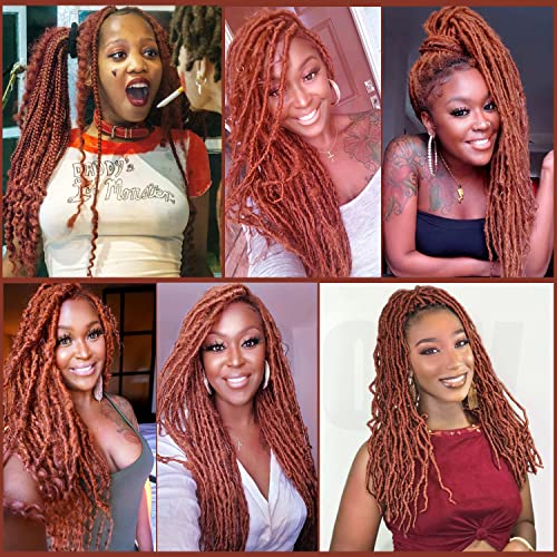350 Hair com torção afro de 16 polegadas 3 compactores de cobre vermelho pré-separado Marley Twist Braiding Hair para Locs