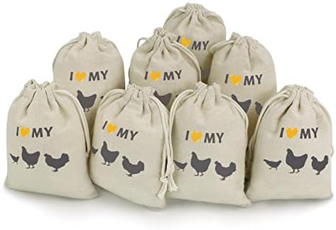 Eu amo minhas galinhas sacos de traços de armazenamento bolsas de doces de doces reutilizáveis ​​dobráveis ​​e compactos