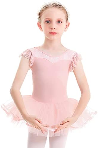 Vestidos de dança de balé de Gorchnc Toddler para meninas Vestidos de dança Pink Ballerina Tutu Balé Tutu Ballet Folas