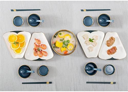 Qwerty cerâmica combinação de tabela de mesa de mesa para casa tigela prato prato prato redondo placa de mesa redonda