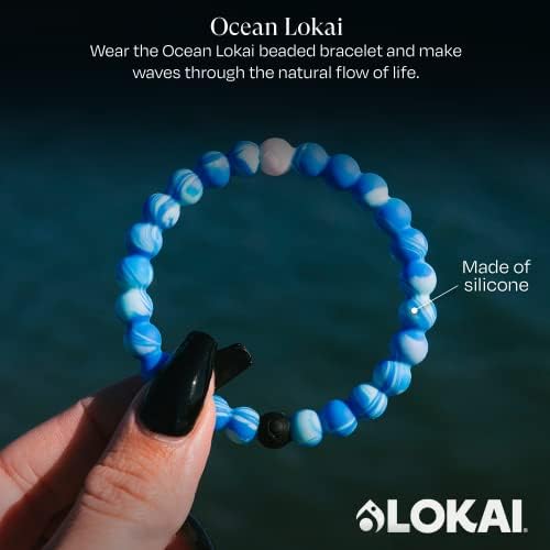 Lokai The Surf Collection Bracelet Hawaiian, pulseira de contas de silicone para homens e mulheres