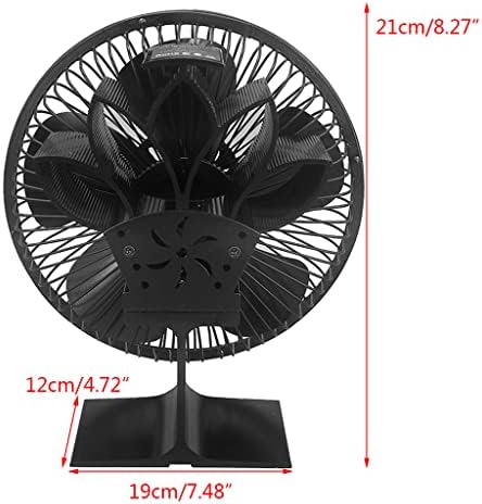 5 Blades fogão ventilador dy705 Distribuição de calor eficiente da lareira de lareira fã de madeira silenciosa ventilador de