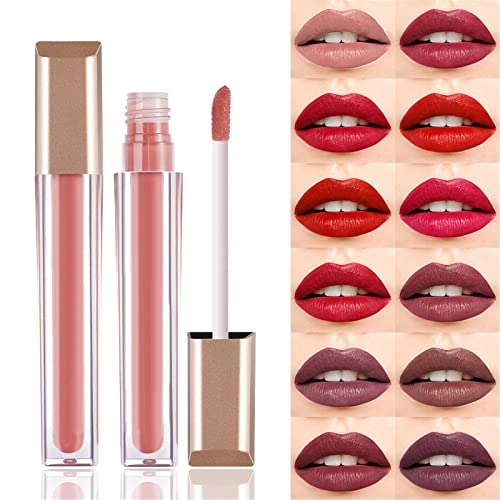 Lips Velvet Liquid Lipstick Cosméticos clássicos à prova d'água clássica Longa Longa Corção macia cor Full Lip Glos