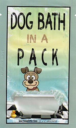 Banho de cães em um pacote - maiores toalhetes de banheira e higiene - Packsindividual, perfeito para viajar ou quando