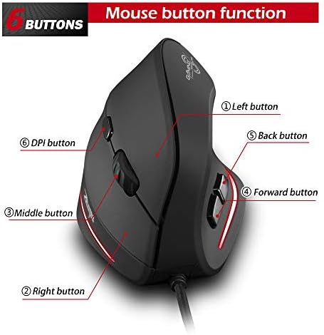 ERYUE T-20 MOUSE com mouse vertical de mouse vertical recarregável 4 3200 dpi mouse portátil opcional para jogos para laptop Mac PC