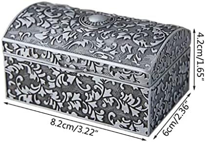 Liuyunqi Vintage Metal Box Small Tinket Storage Organizer Box Caixa de armazenamento de anel de tórax