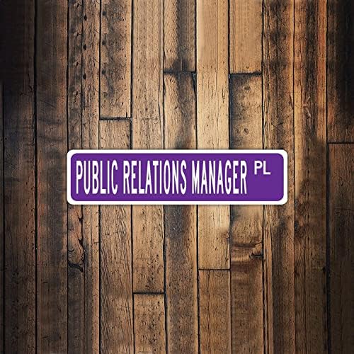 Gerente de Relações Públicas Carreira Vintage Metal Sign Decorativo Wall Street Sign PL Personalizado Sinal de Relações Públicas Gerente