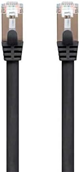 MONOPRICE CAT7 Ethernet Patch Cabo - 3 pés - preto | Flexboot RJ45 encalhado 600MHz S/FETEPP CMX Pure Bare Fio de cobre 26AWG